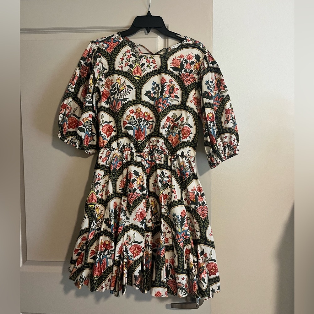 Rhode Floral Patterned Dress with Puff Sleeves